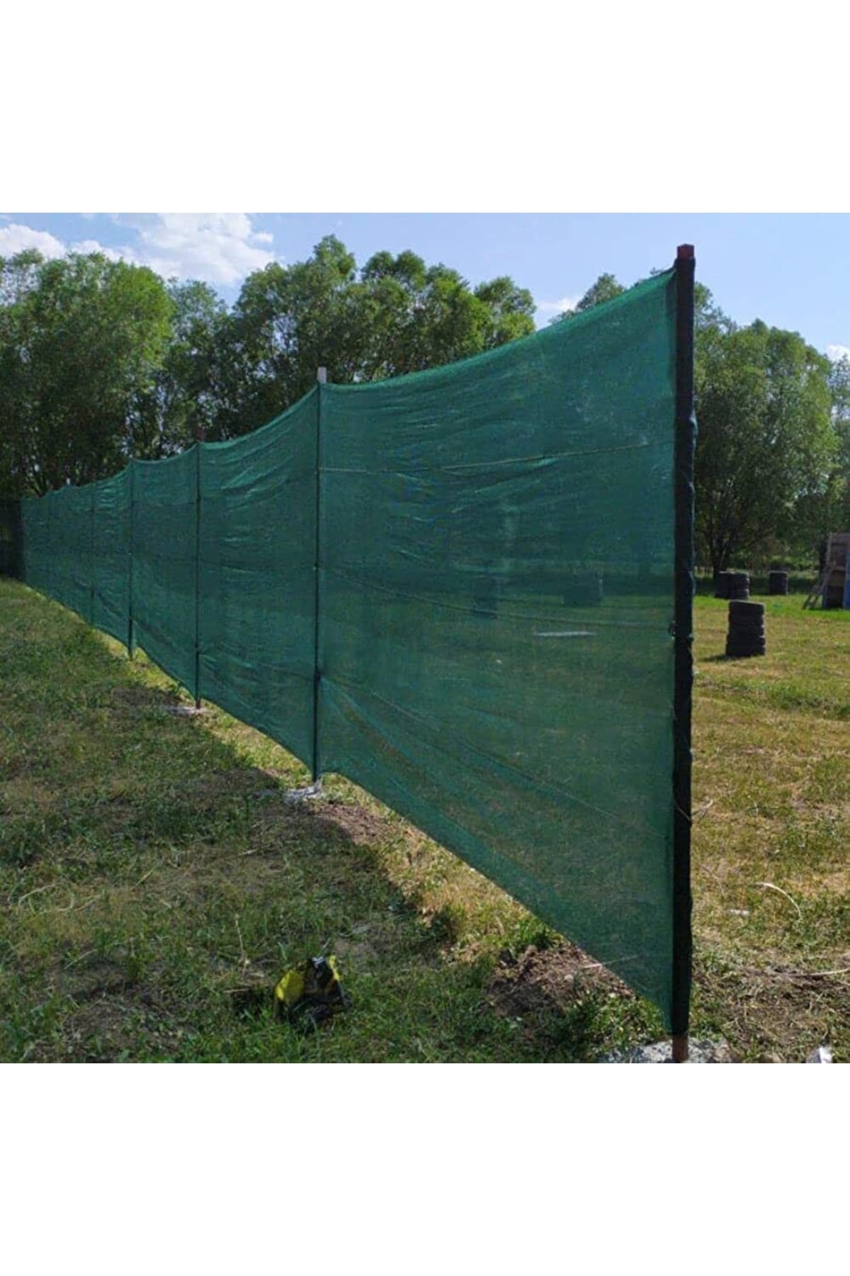 MERTAŞ 1.5m X 15m Gölgelik File %95 Koyu Yeşil Gölgeleme Filesi Bahçe Çit Örtüsü