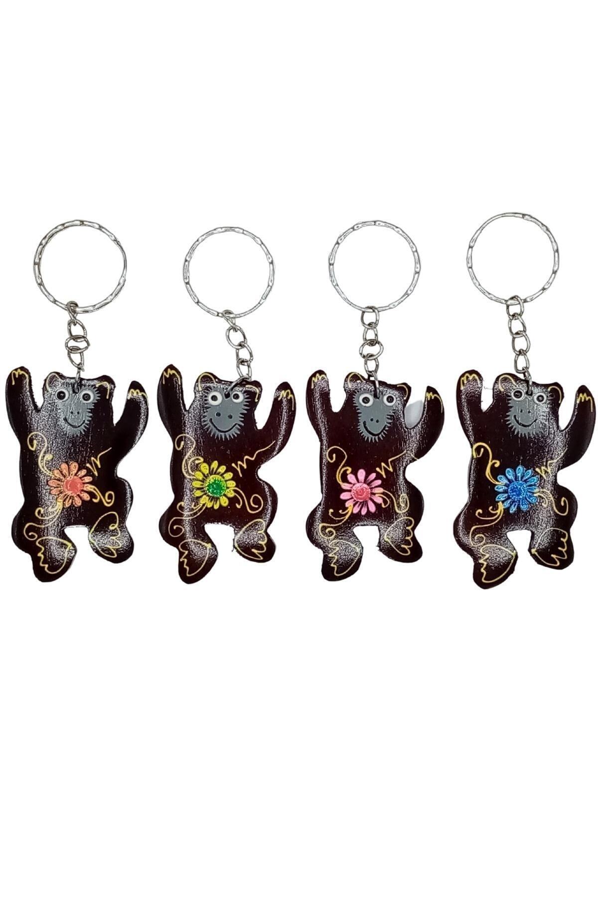 Dünyadan Hediyeler-Coconut Monkey Keychain Gift Pack of Four 1