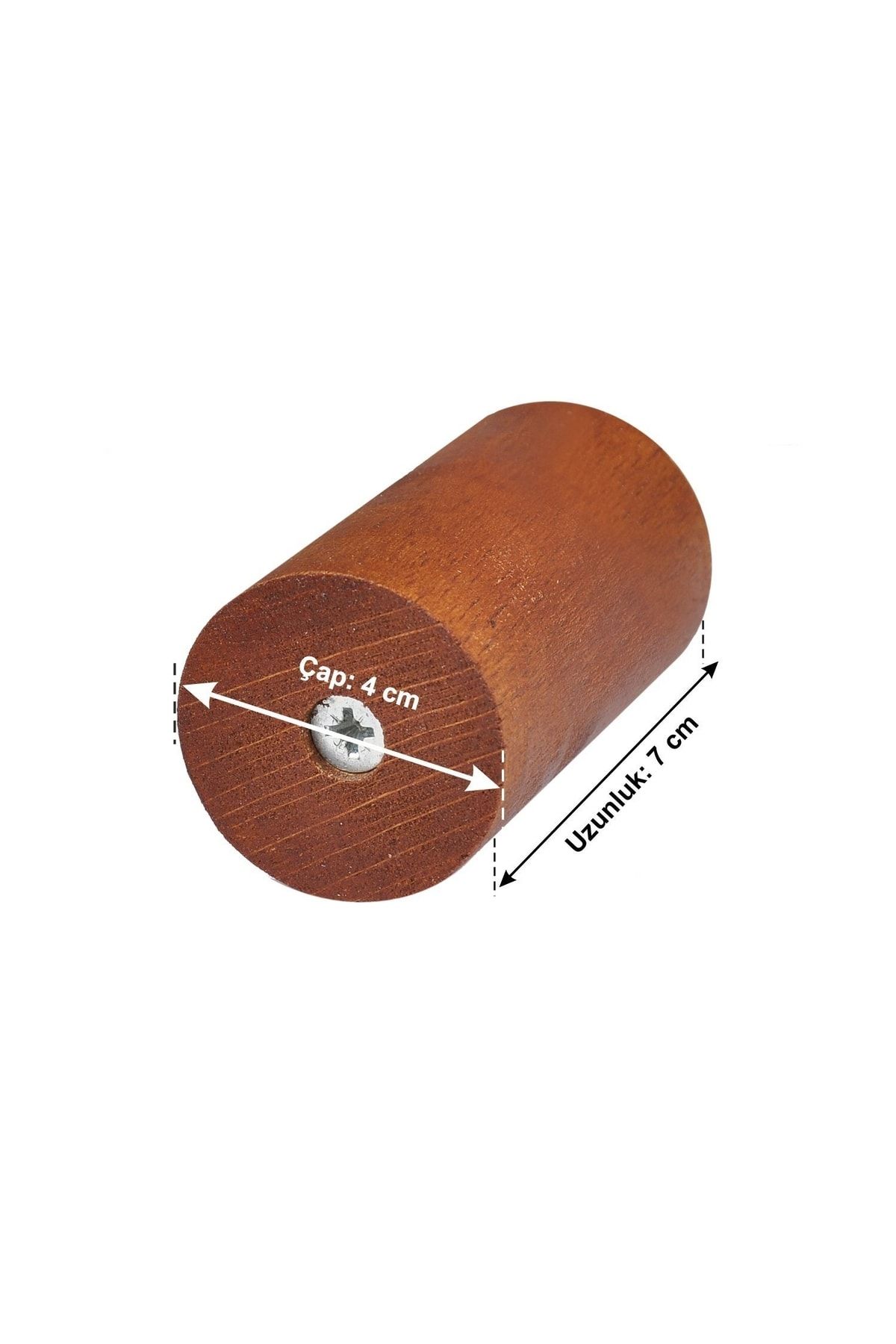 Masa Sandalye Mobilya Kanepe Ünite Koltuk Ahşap Ayak Yükseltici Boy 7 Cm Çap 4 Cm