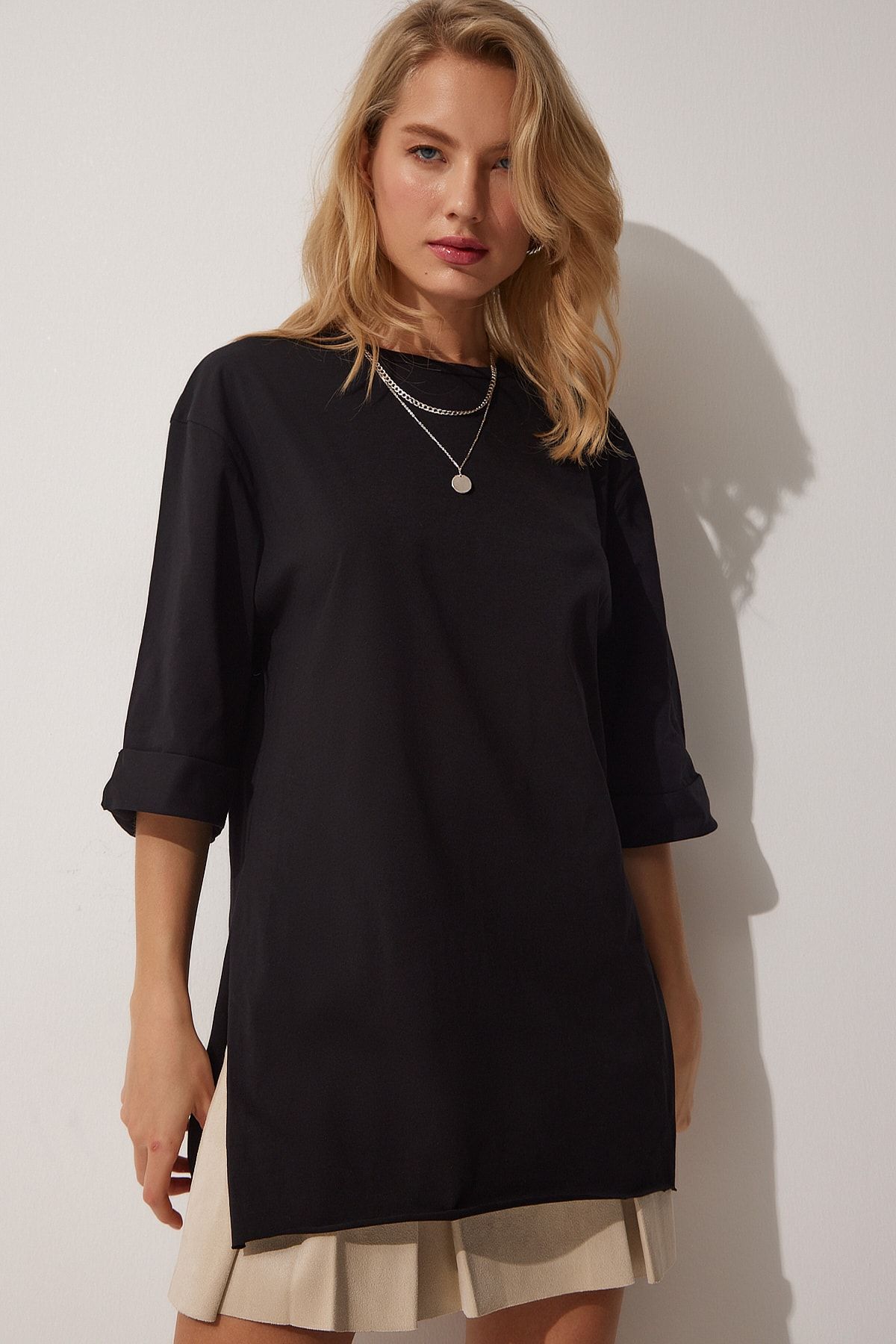 Happiness İstanbul T-Shirt Schwarz Oversized