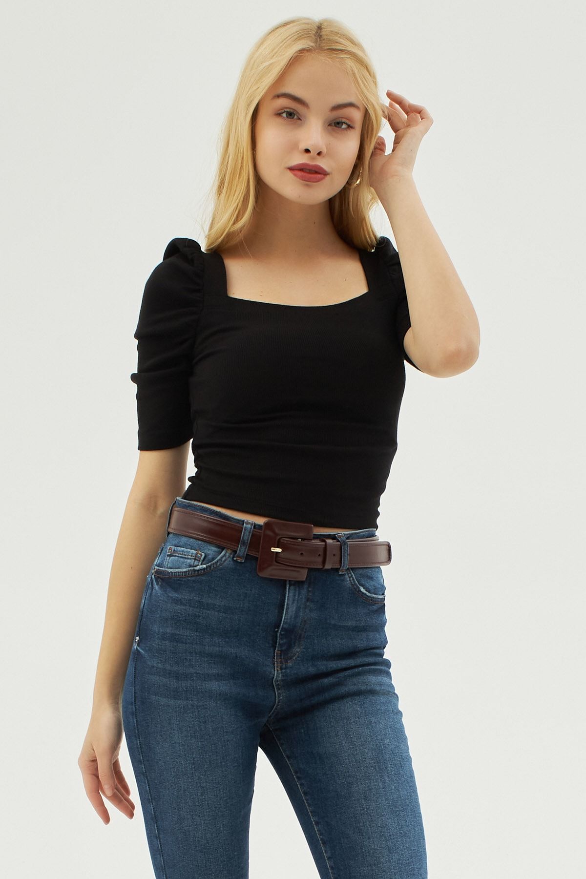 Pattaya Bluse Schwarz Regular Fit