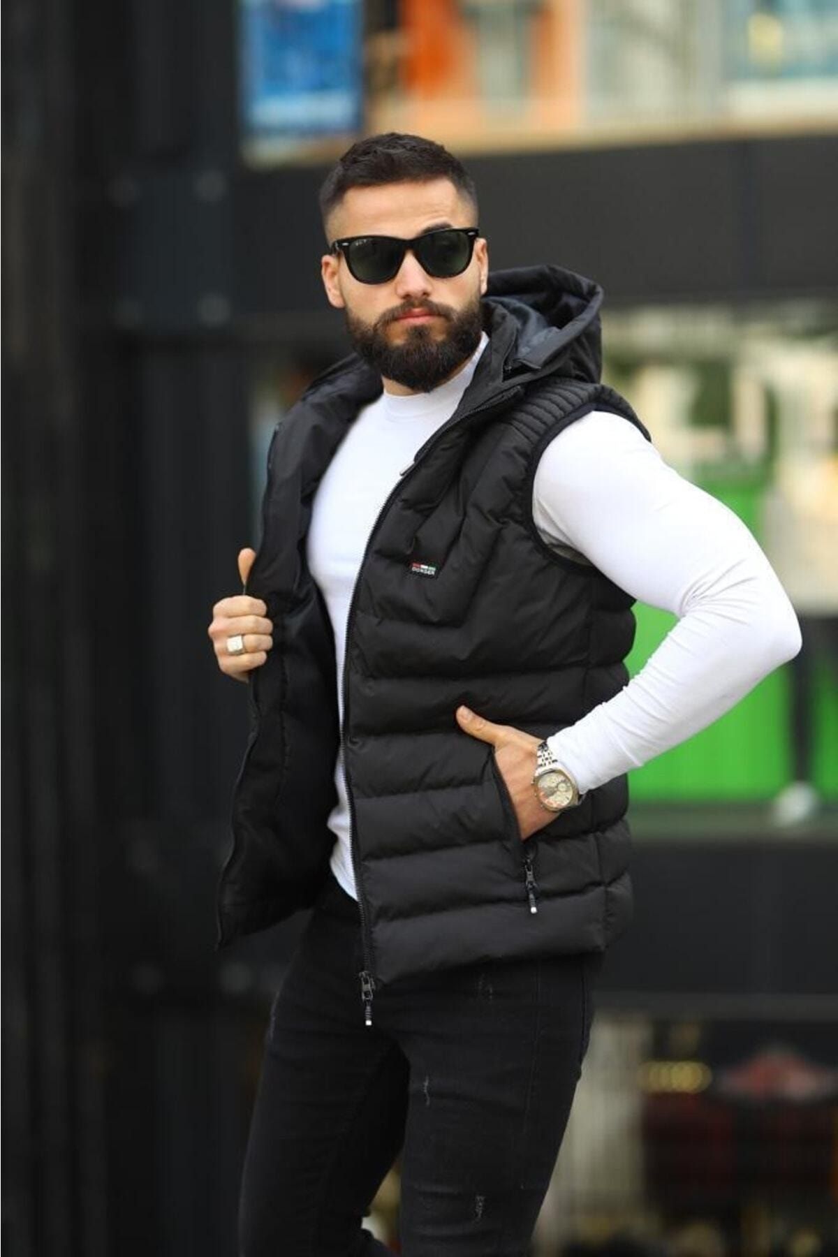 Mens puffer discount vest style