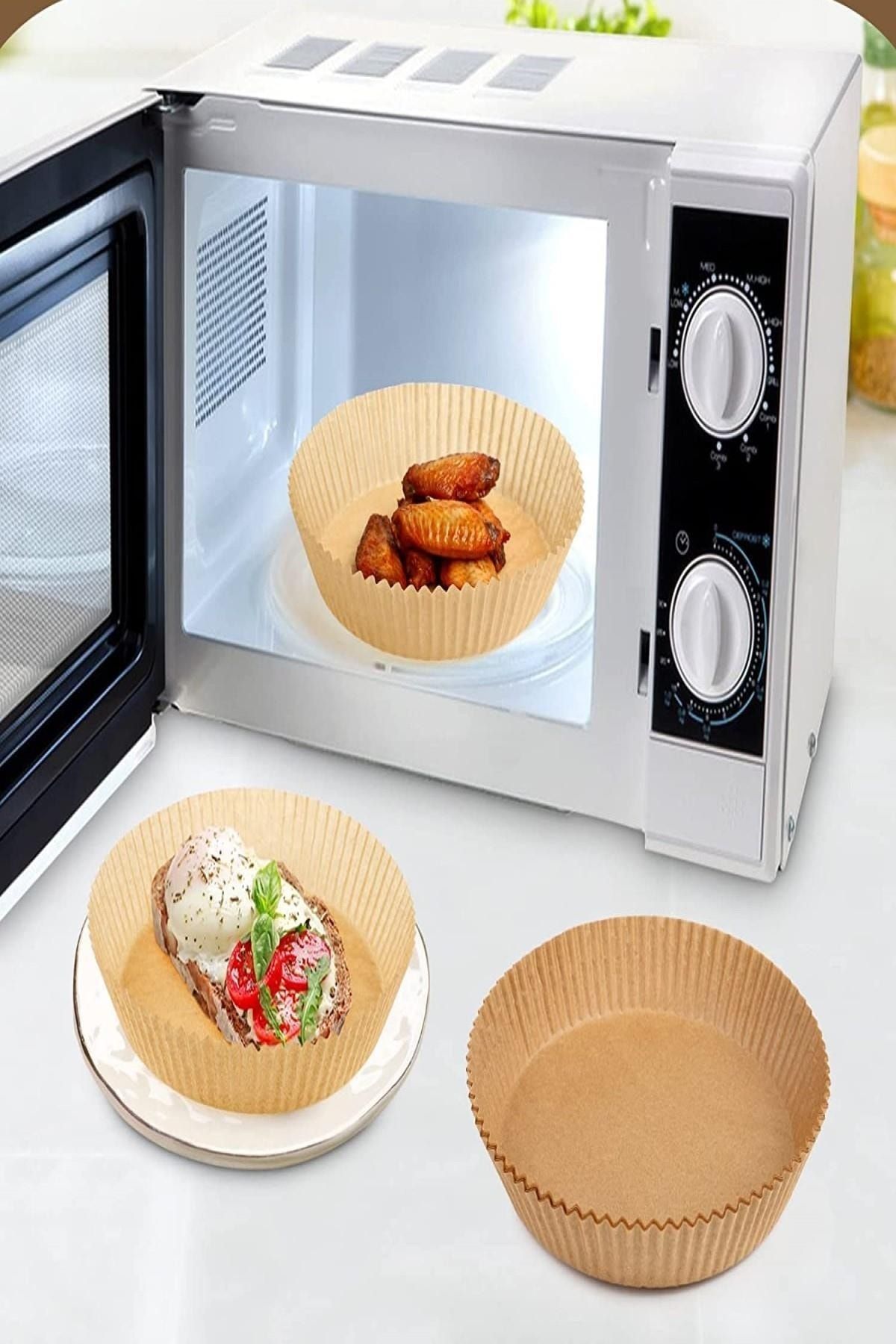 MasterCar-50 Pieces of Airfryer Baking Paper Compatible with All Models Air Fryer Xiaomi Philips Oil-Free Baking 6