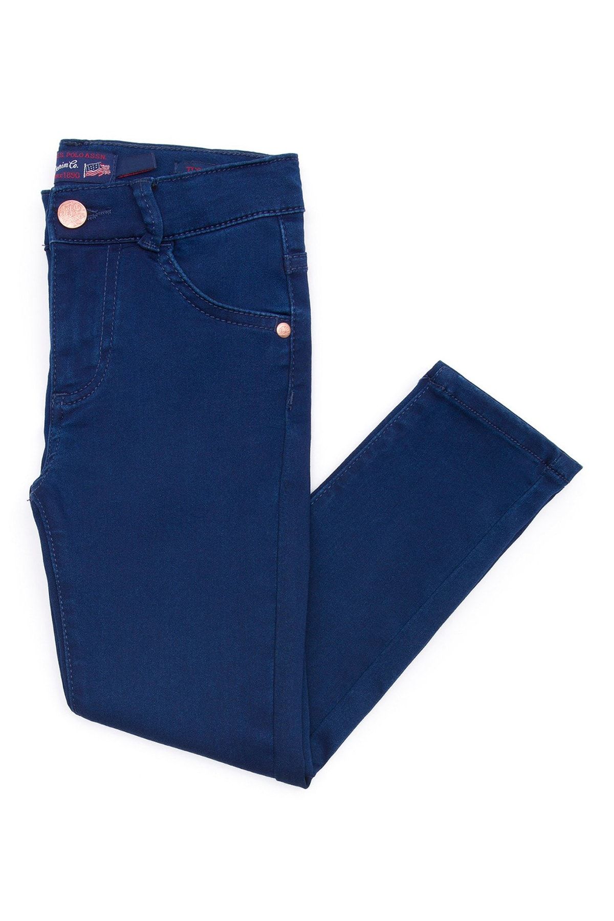 شلوار جین دخترانه کمر آبی معمولی Rc-ıssykıds23y-o U.S. Polo Assn.