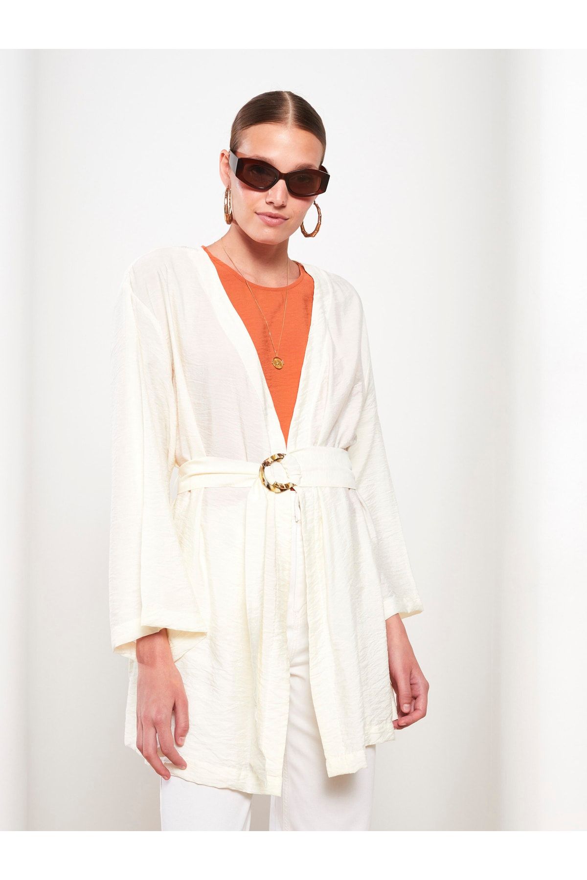Şal Yaka Düz Kadın Kimono