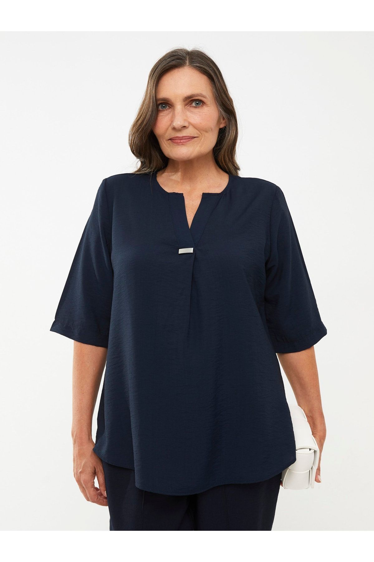 LC Waikiki Bluse Dunkelblau Regular Fit