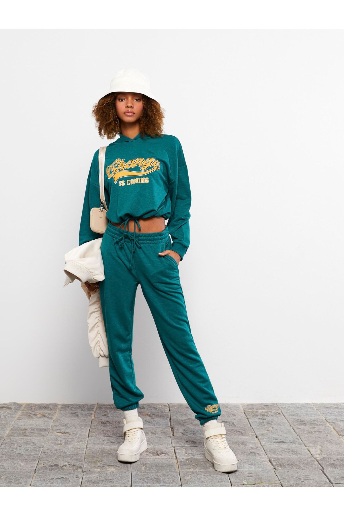 LC Waikiki-Γυναικείο Jogger Sweatpants - Ελαστική μέση και στάμπα 4