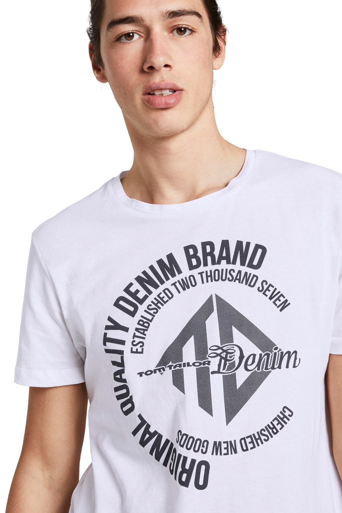 Tom Men\'s Denim - White Tailor Trendyol T-Shirt