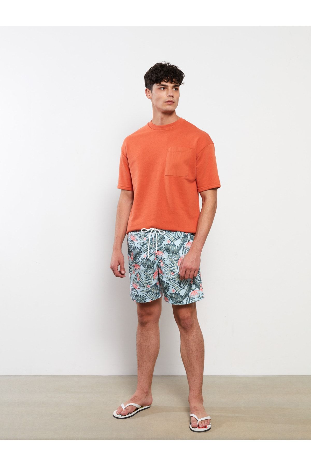 Mens swim sales shorts knee length