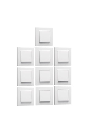 MAKEL Karea Beyaz Anahtar Tekli Çerçeve(10 Adet)