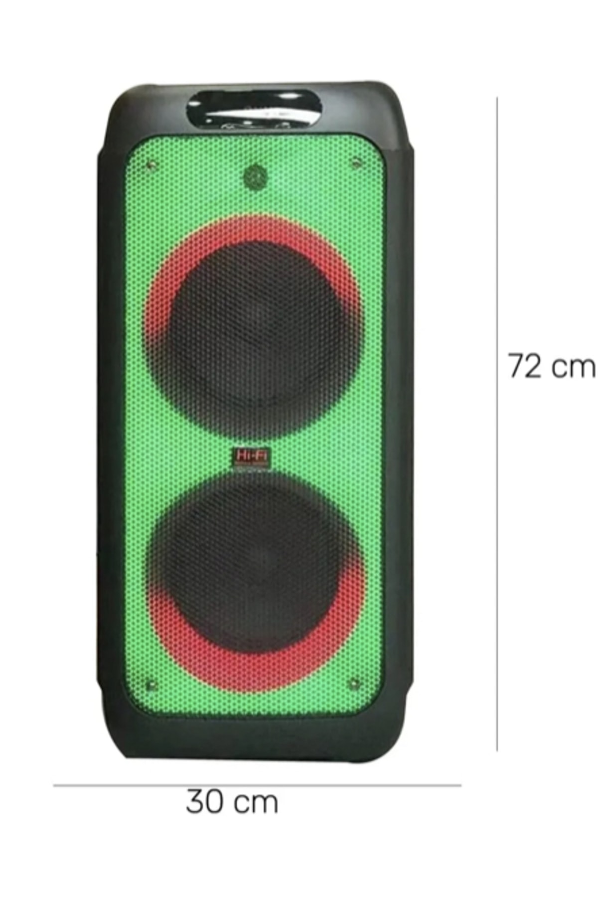 Süper Bass Büyük Boy Bluetooth Hoparlör Led Işıklı Çift Hoparlör Kablosuz Mikrofonlu Karaoke Speaker 2