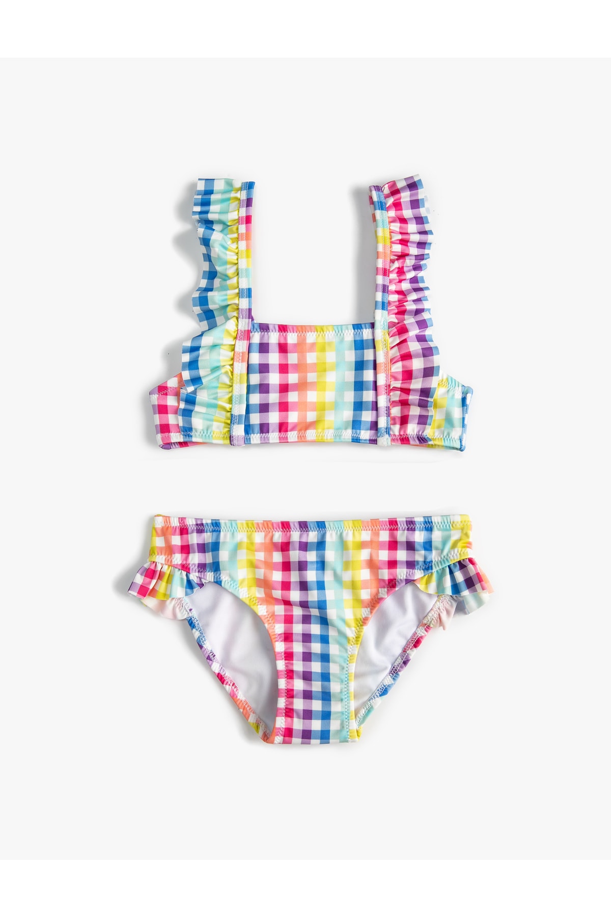 Dokulu Kepçe Yaka Bikini Takımı