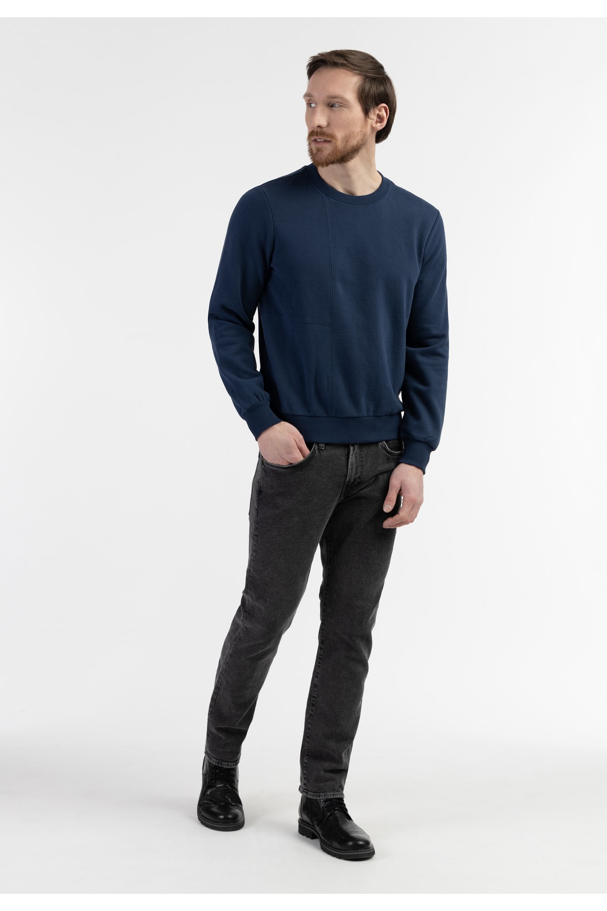 Dreimaster Sweatshirt Blau Regular Fit