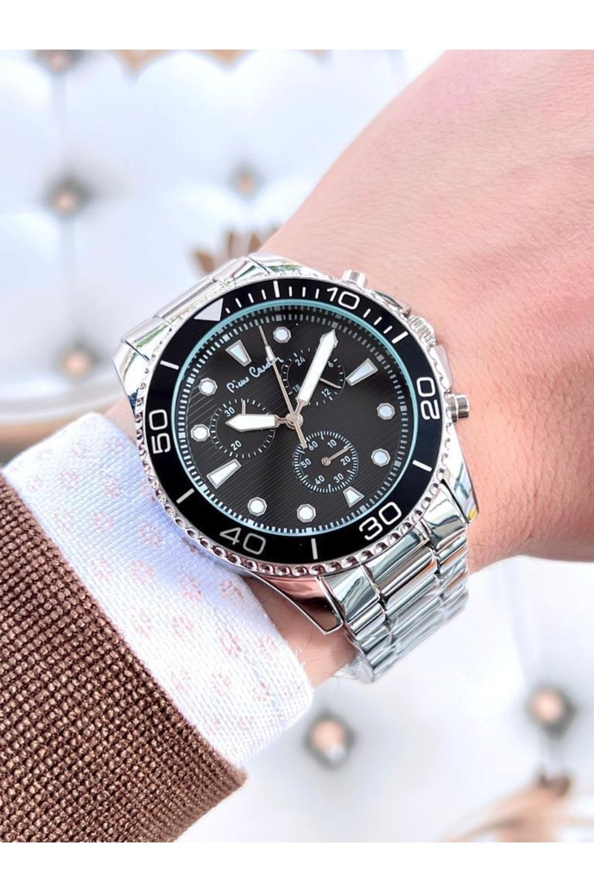 ساعت مچی مردانه 800701f05 بند استیل 30 متری ضد آب Pierre Cardin