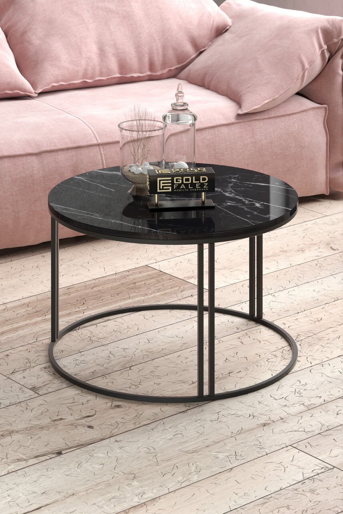 GOLDFALEZ-Luxury Round Coffee Table Bendir Collection | Special Edition | 70cm Modern Design 3
