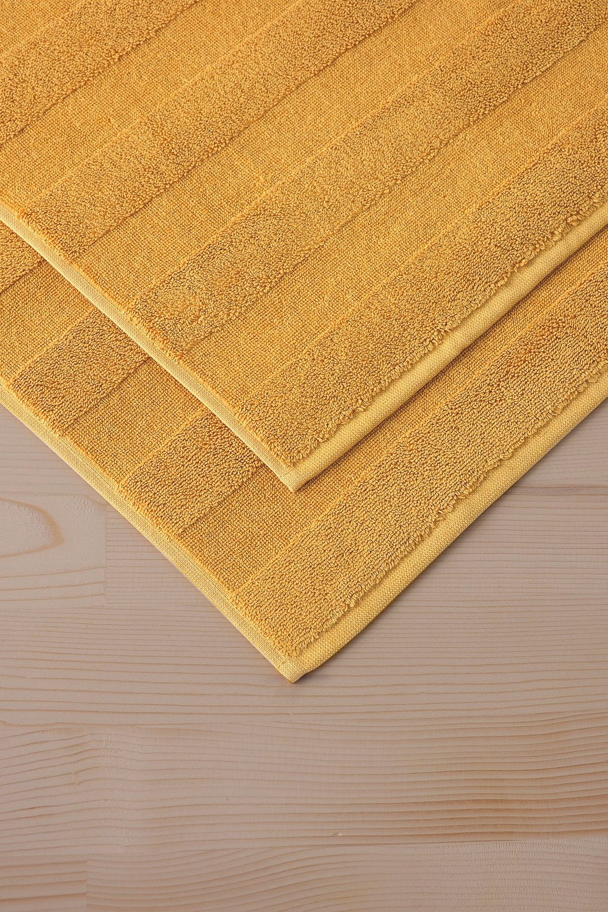 پادری حمام زرد مونس Bathmat 101 روند جدید ، 50x75cm. 2AD. مجموعه نقشه حوله پریمیوم COTTONMANIA
