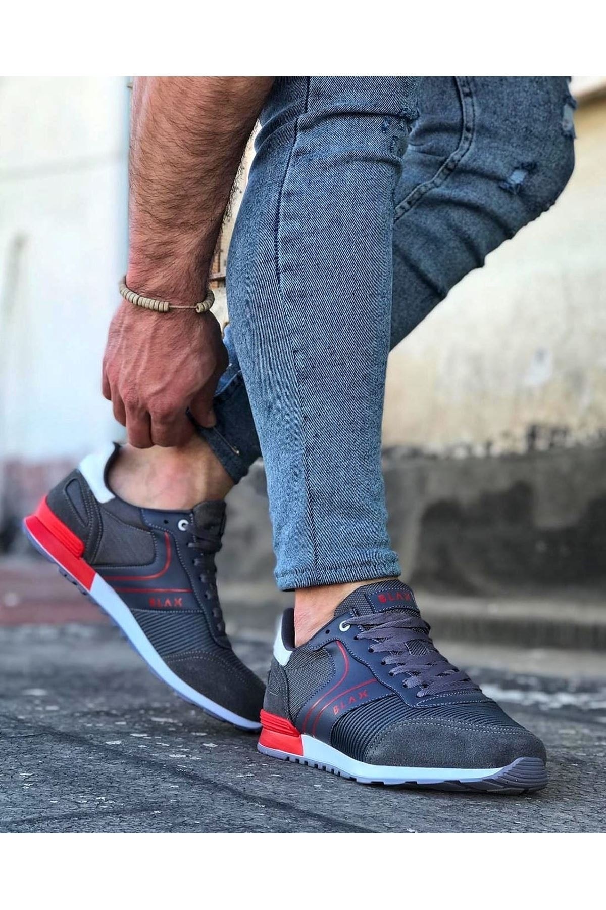 Wg014 Gri Erkek Spor Ayakkabı