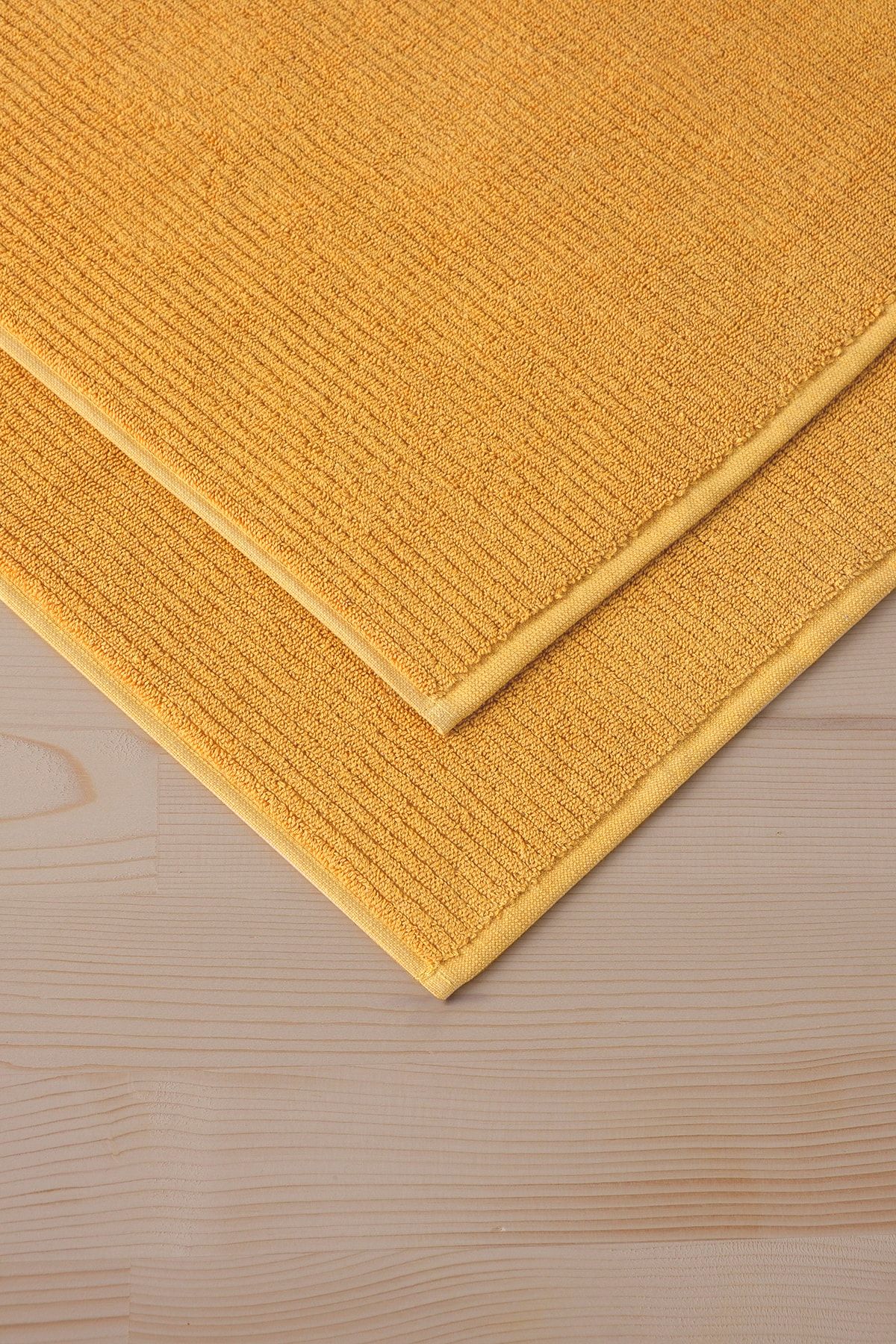 پادری حمام زرد Pana Bathmat 101 روند جدید ، 50x75cm. 2AD. مجموعه نقشه حوله پریمیوم COTTONMANIA
