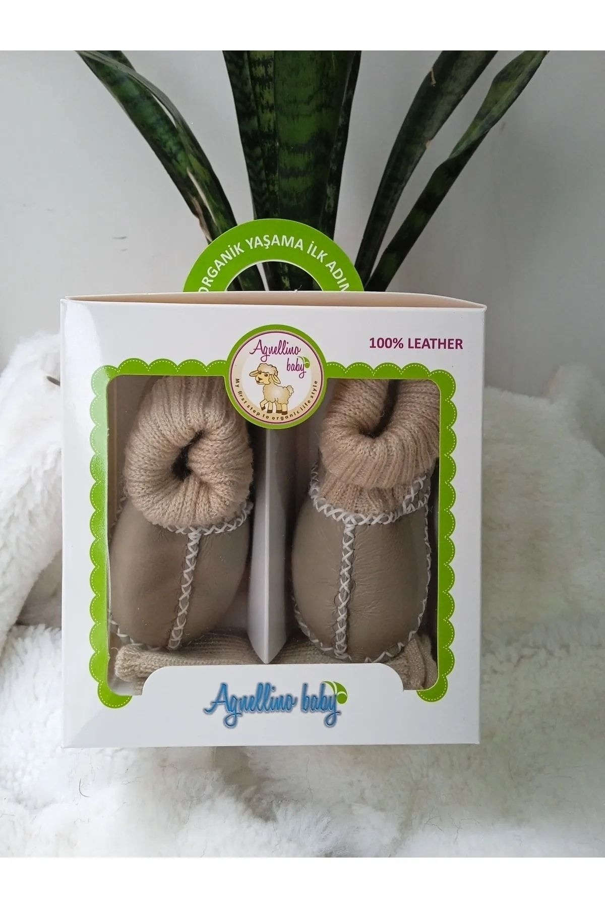 ASYA BAZAAR-Baby Genuine Organic Leather Booties Baby Booties 2