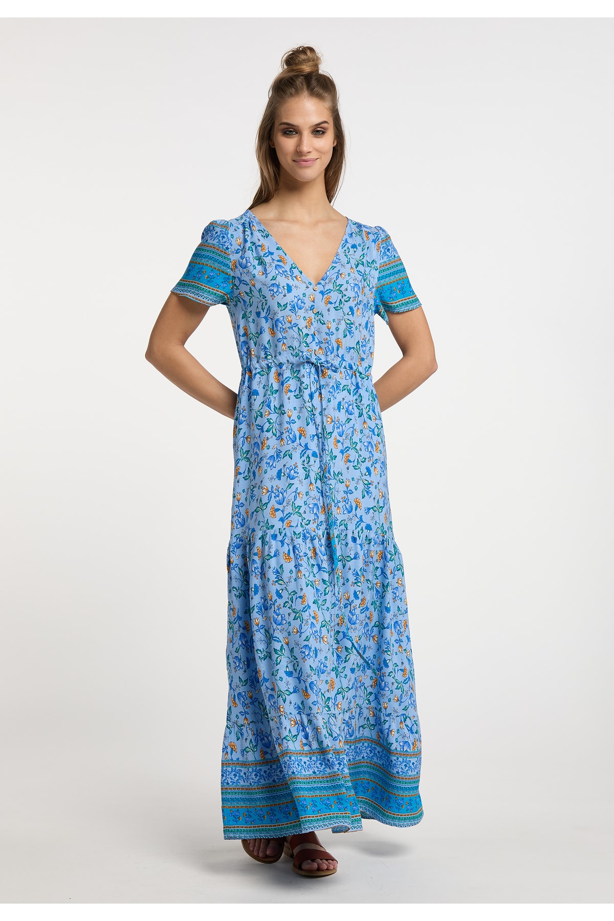 USHA Kleid Blau Basic