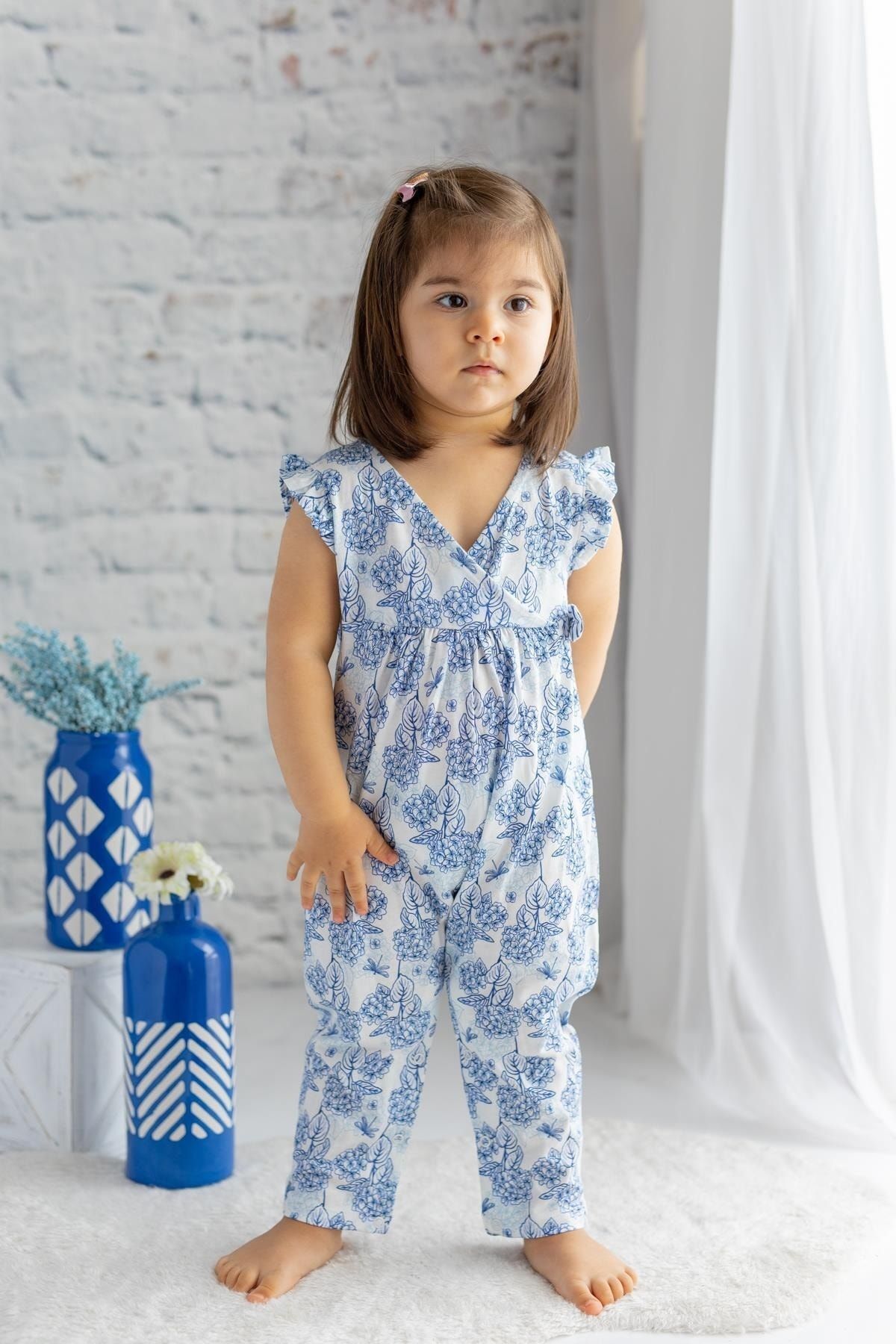 Baby blue floral jumpsuit 2025