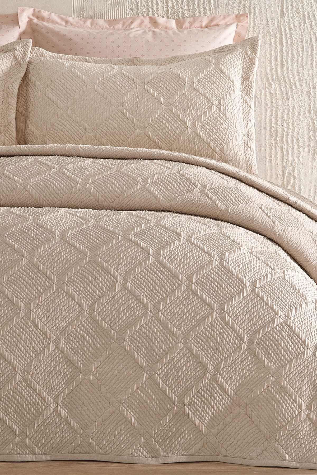 Puffy-Julian Beige Single Bedspread Set 3