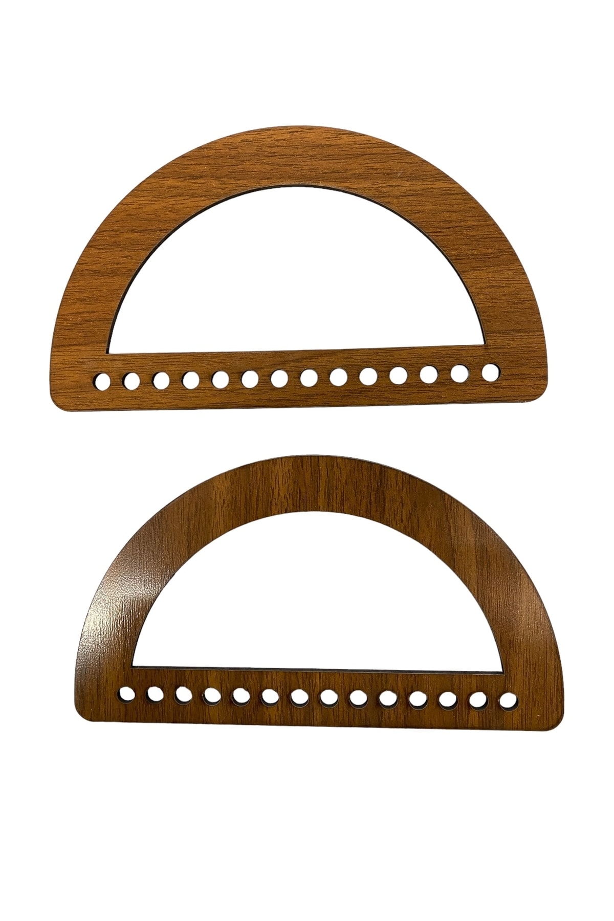 aladepo Ahşap Çanta Sapı Mdf Kulp Ceviz Yarım Daire (1 ÇİFT)