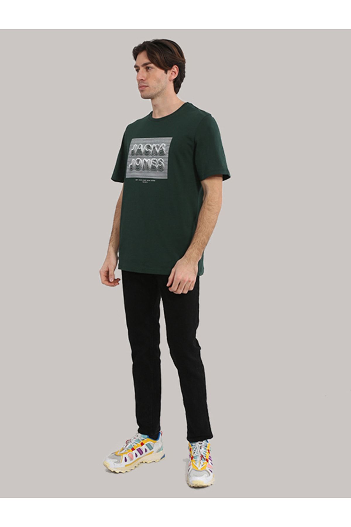 رول تی شرت چاپ شده با جلوه سه بعدی Jack & Jones