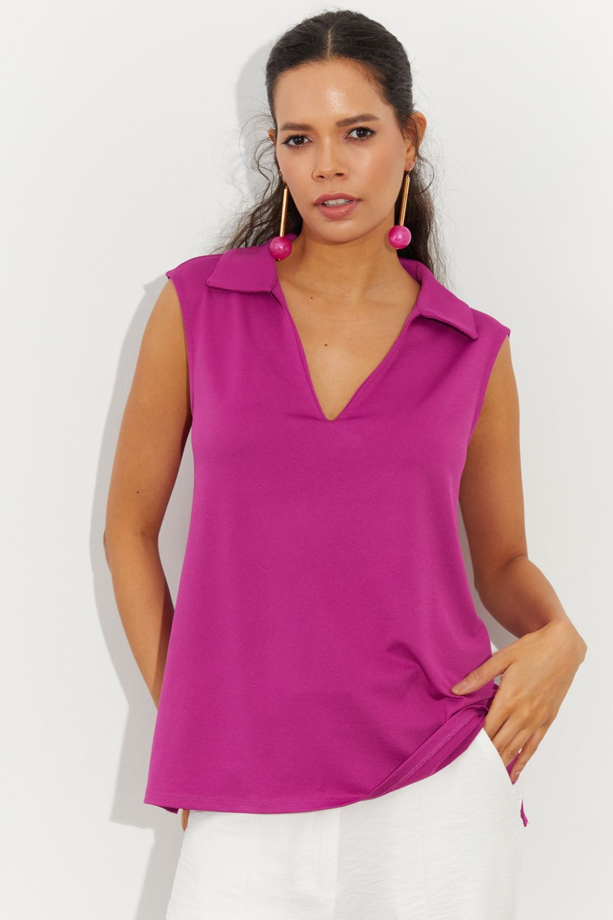 Cool & Sexy Bluse Lila Regular Fit Fast ausverkauft