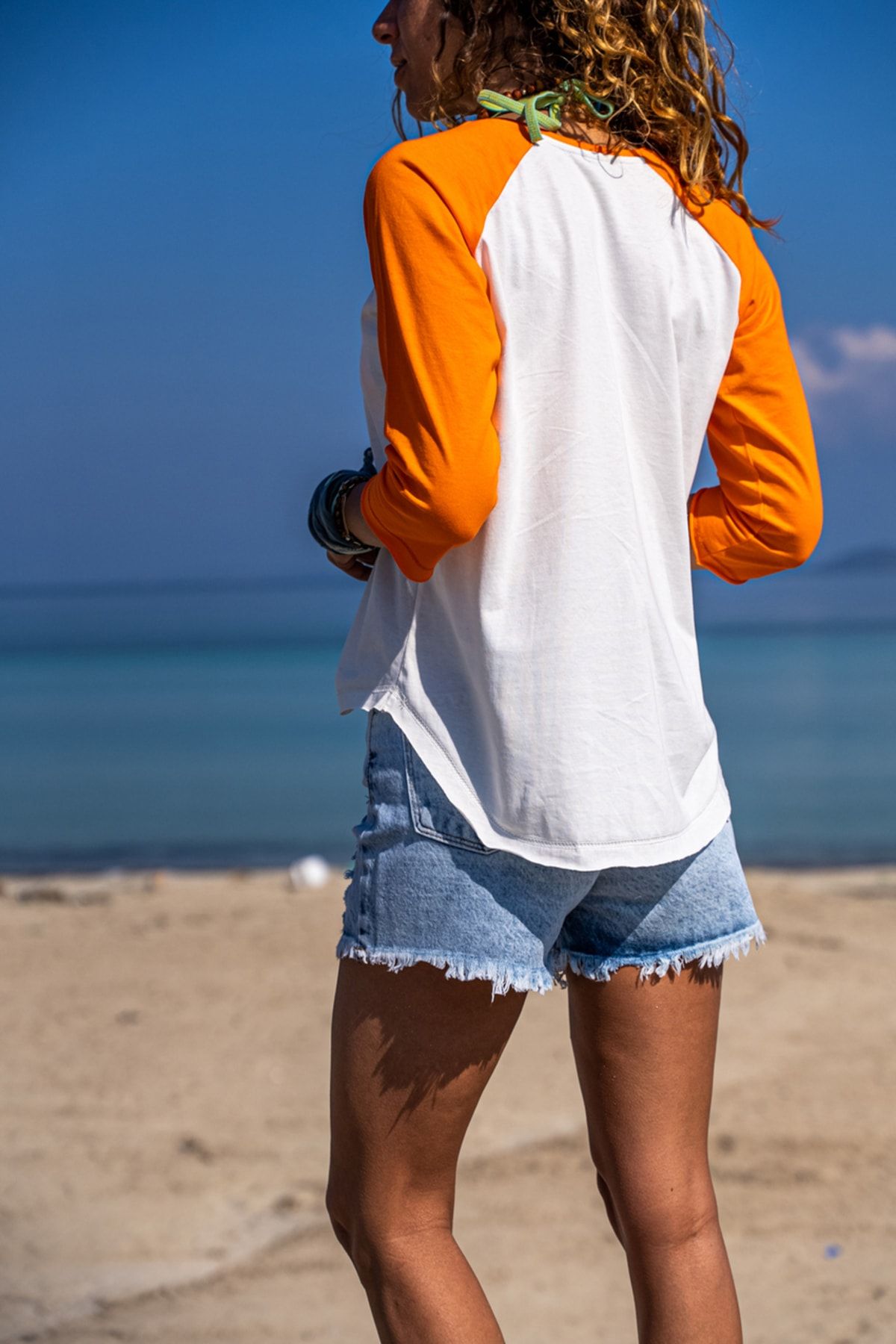 Color block discount baseball tee