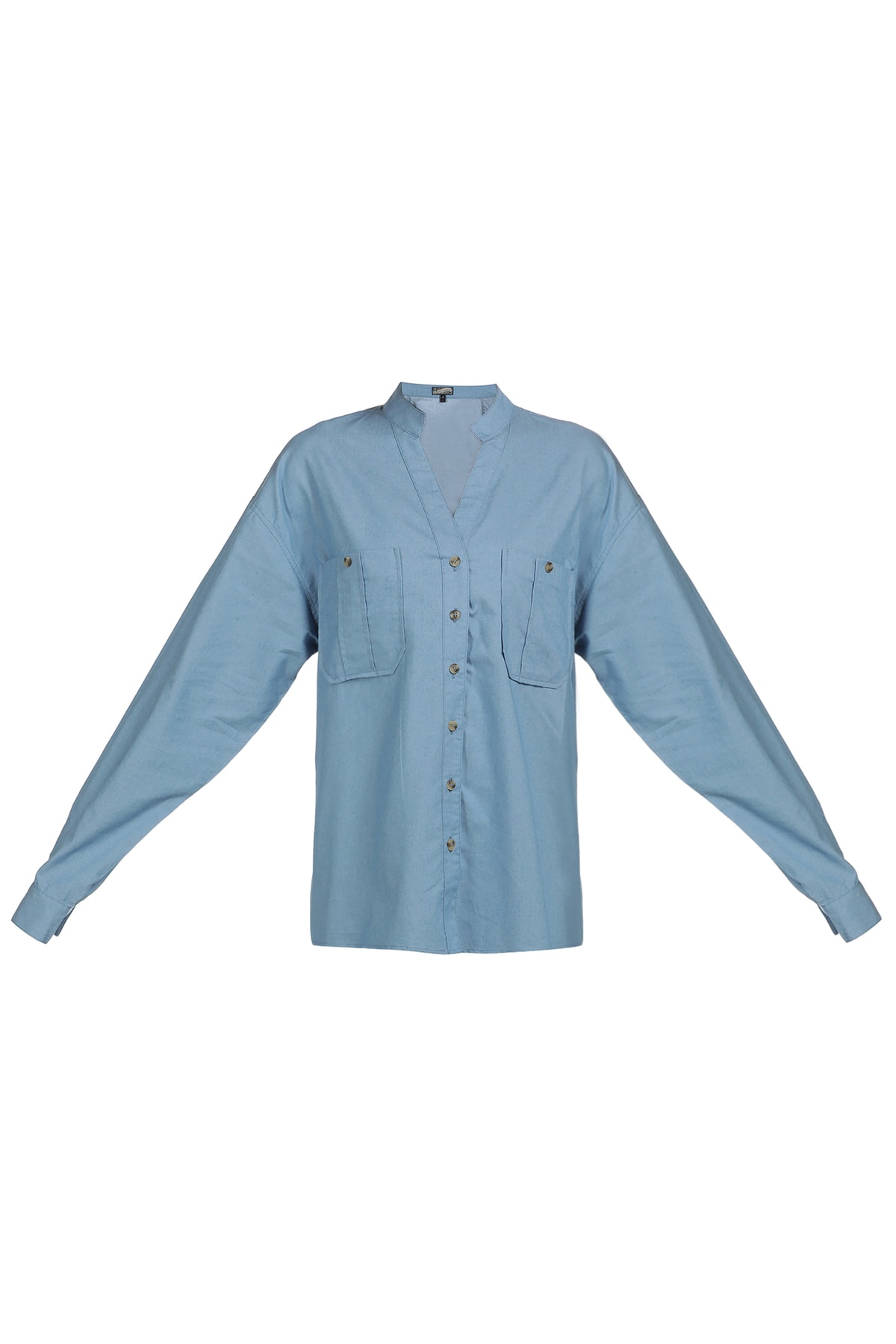 Dreimaster Bluse Blau Regular Fit Fast ausverkauft
