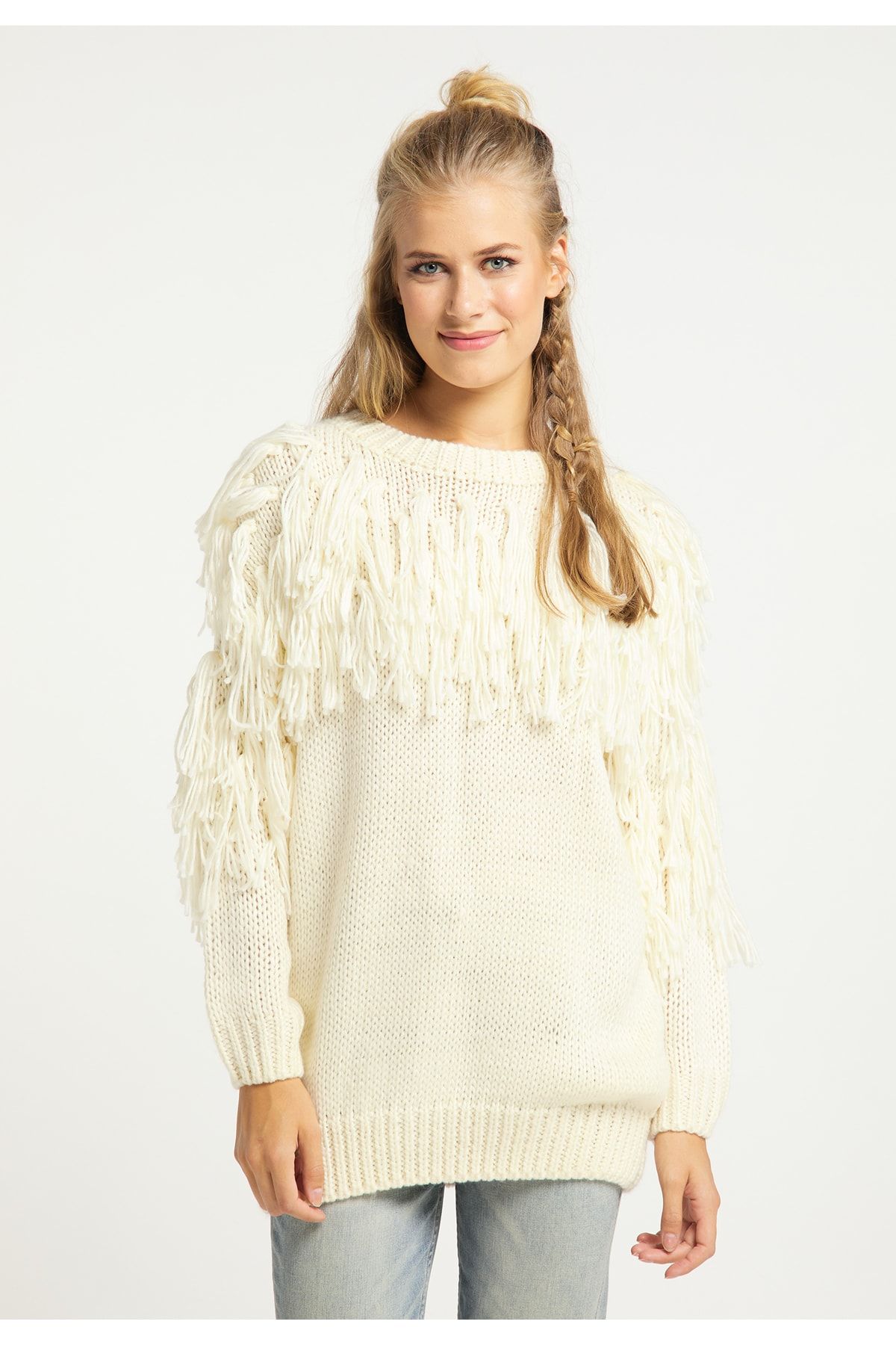 USHA Pullover Ecru Regular Fit Fast ausverkauft