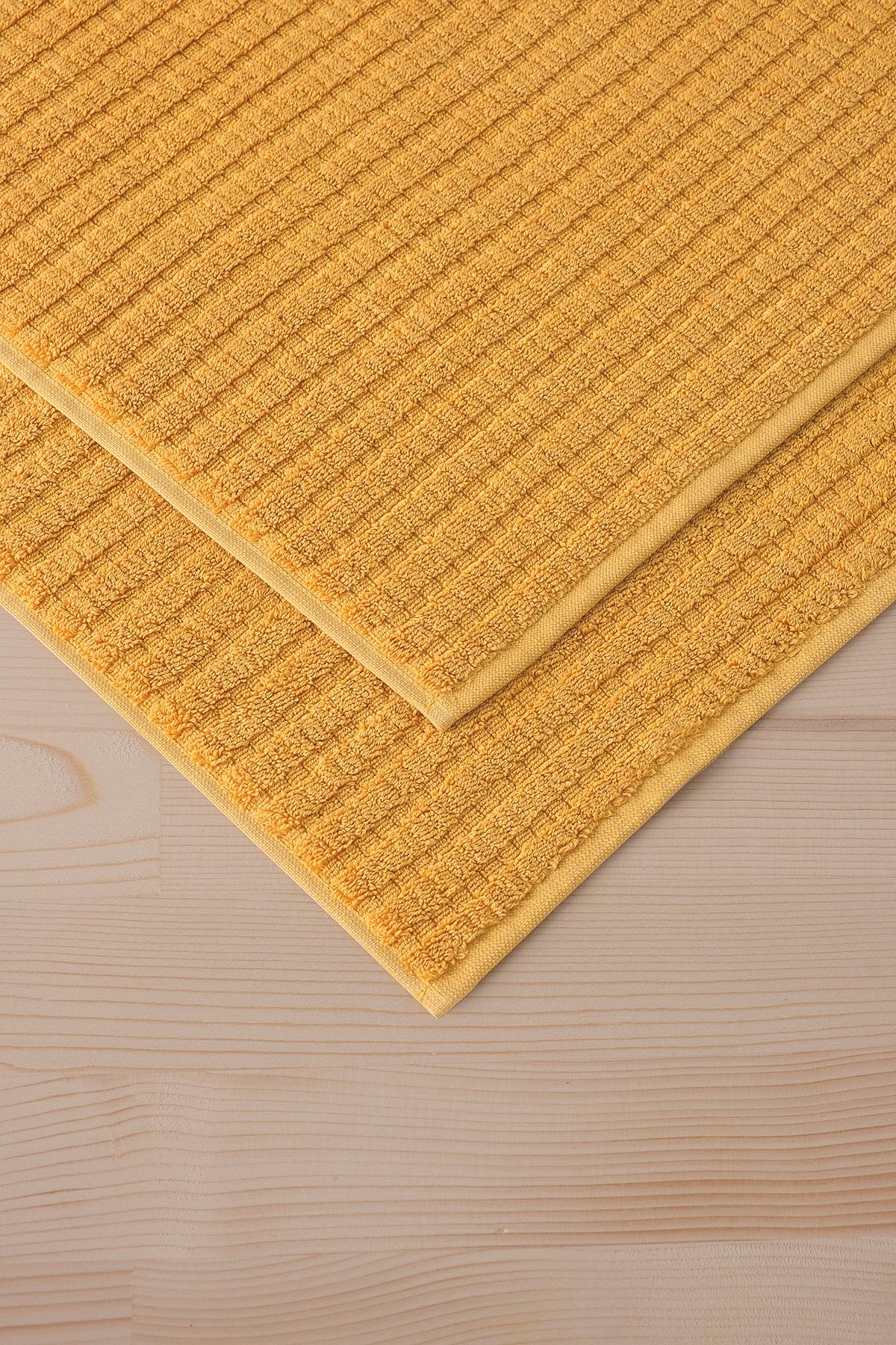 پادری حمام زرد پنتا 101 روند جدید 50x75cm. 2 UDS Premium Foot حوله تشک COTTONMANIA