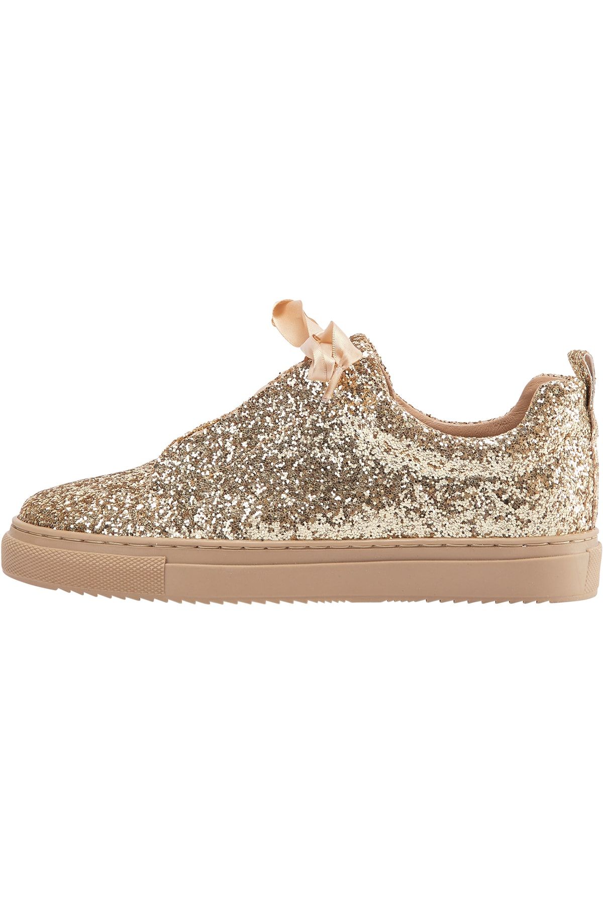 myMo Sneaker Gold Flacher Absatz Fast ausverkauft