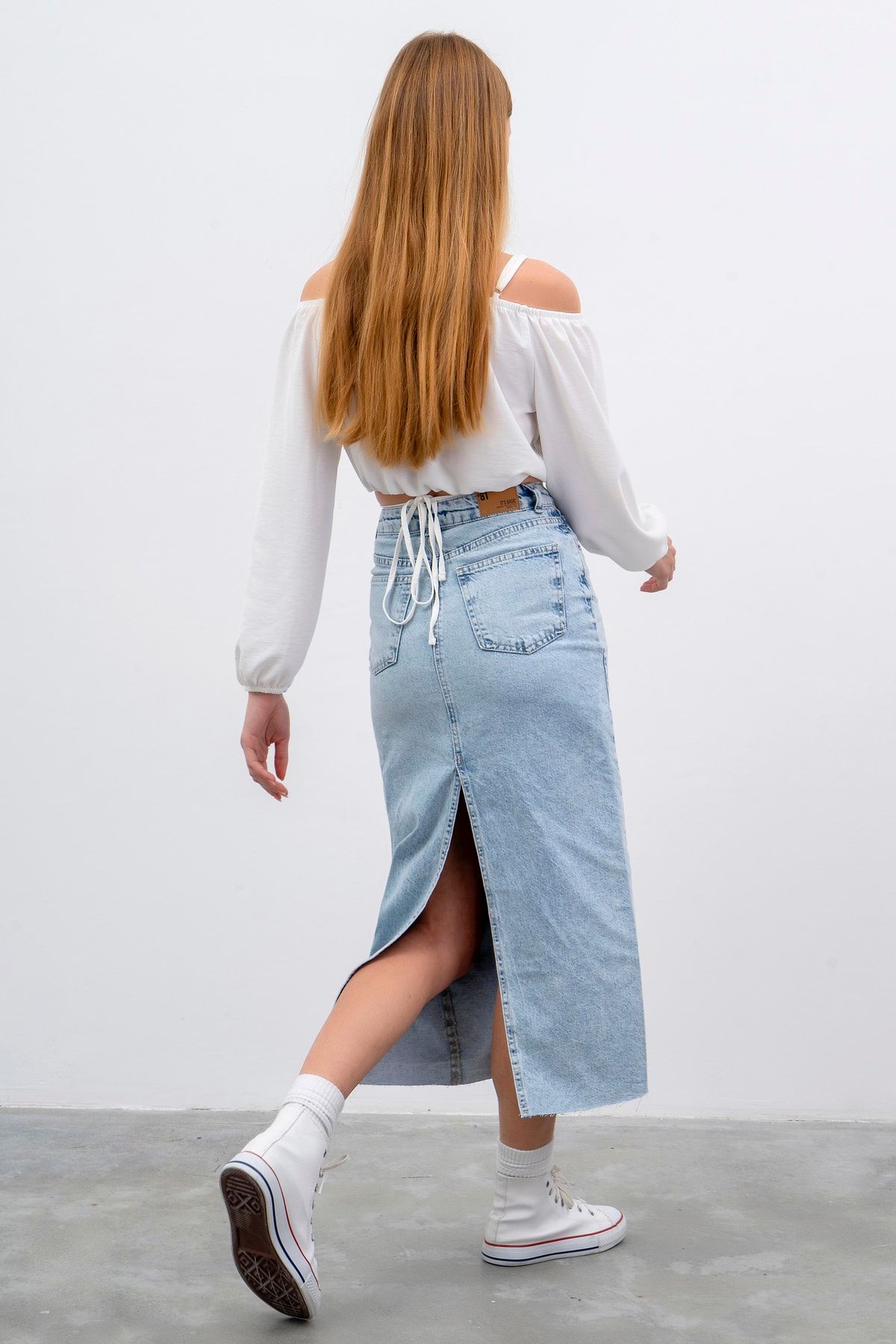 Denim overall shop skirt cover