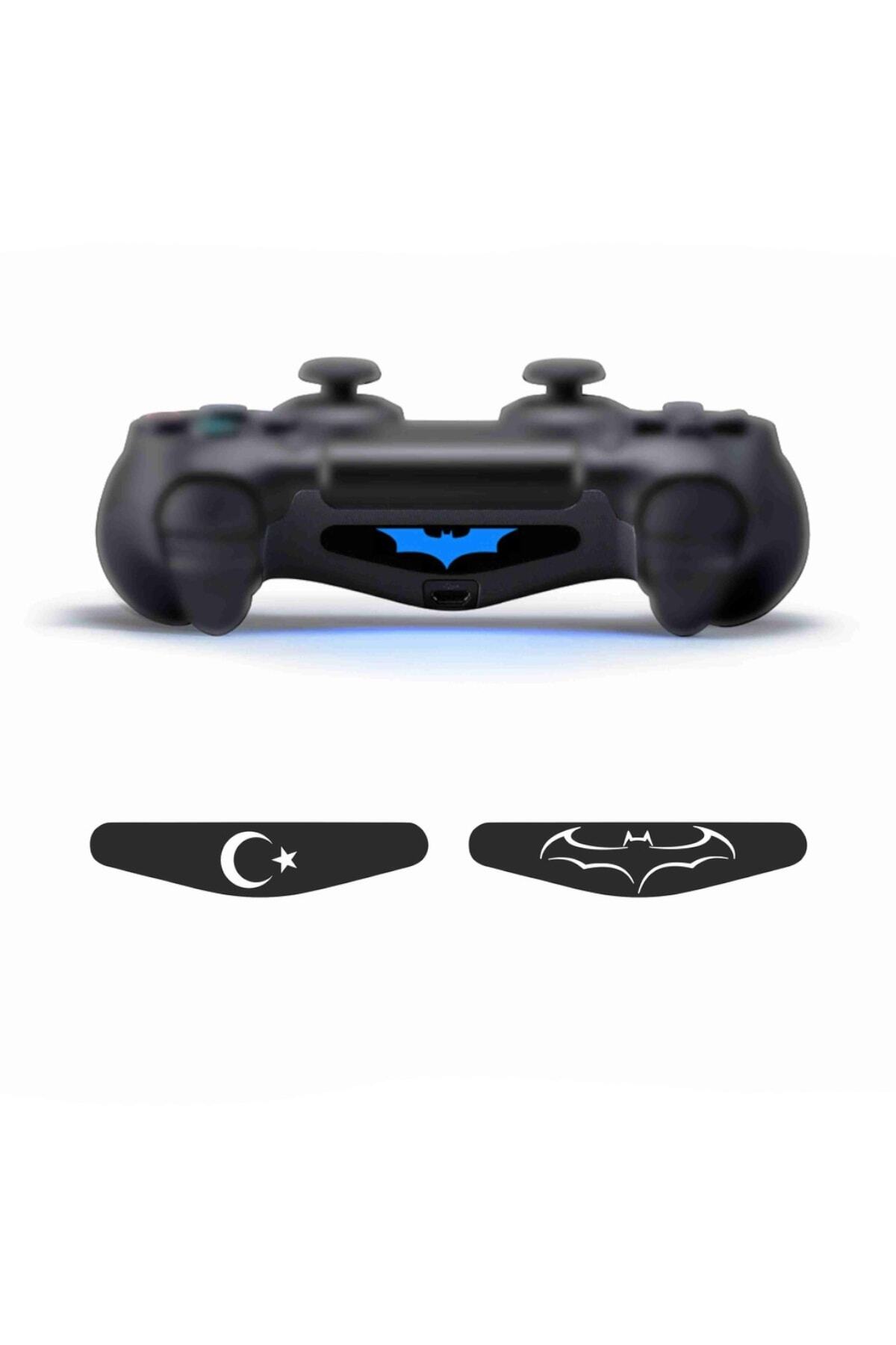Dualshock Light Bar Siyah Playstation Kaplama Sticker Seti 2
