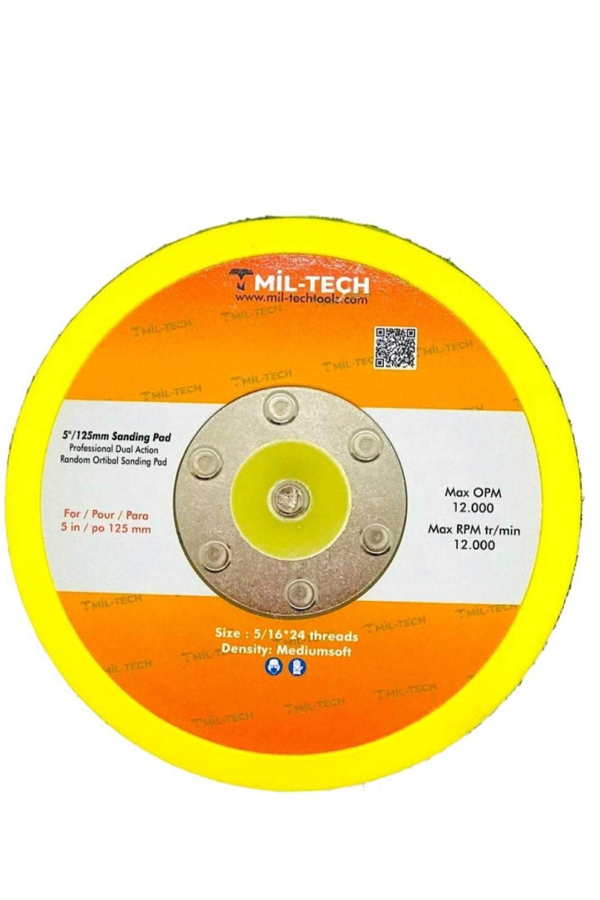 mil-tech Havalı Zımpara Tabanı 5''/125 Mm - Deliksiz - Fiyatı