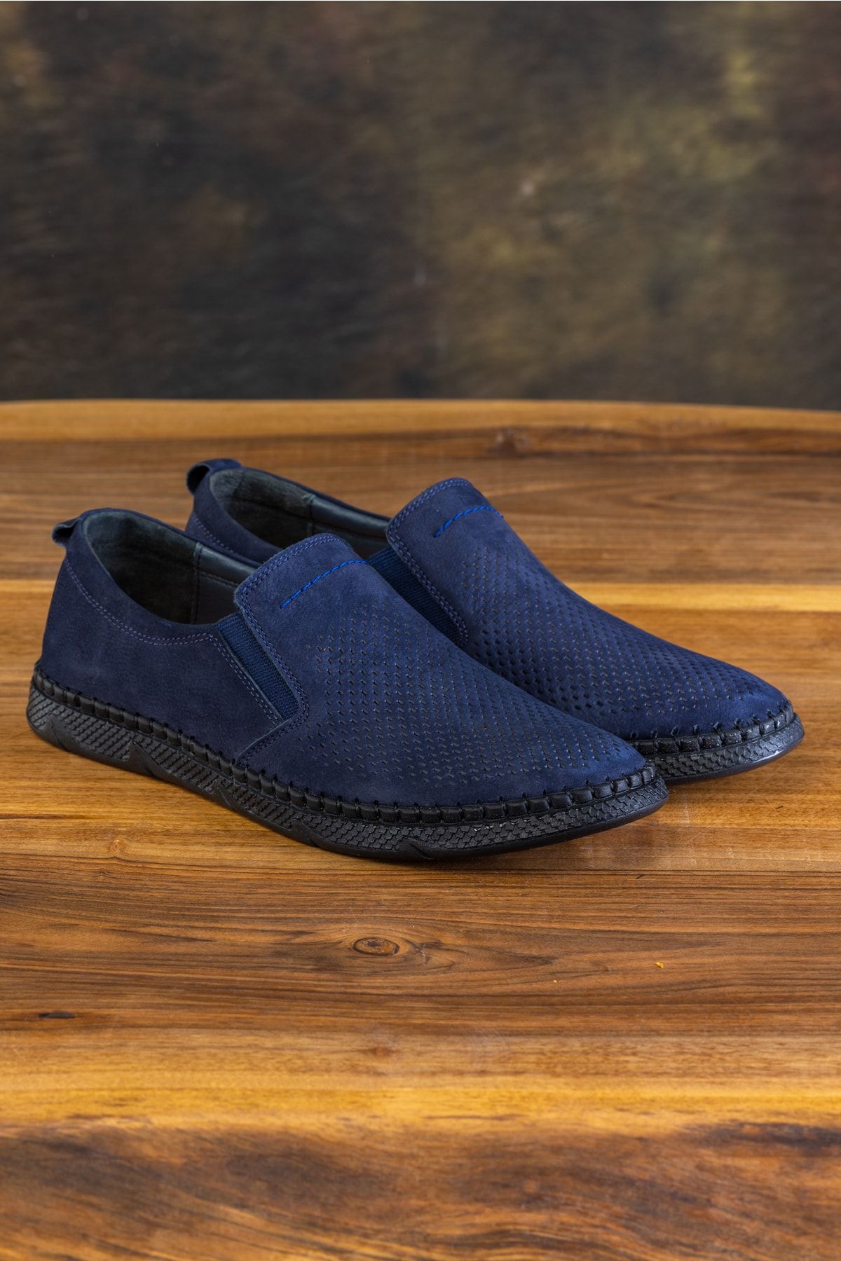 Navy blue online summer flats