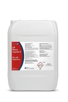 WTR Sıvı Ph Düşürücü Sülfirik Asit H2so4 20 L / 25 Kg