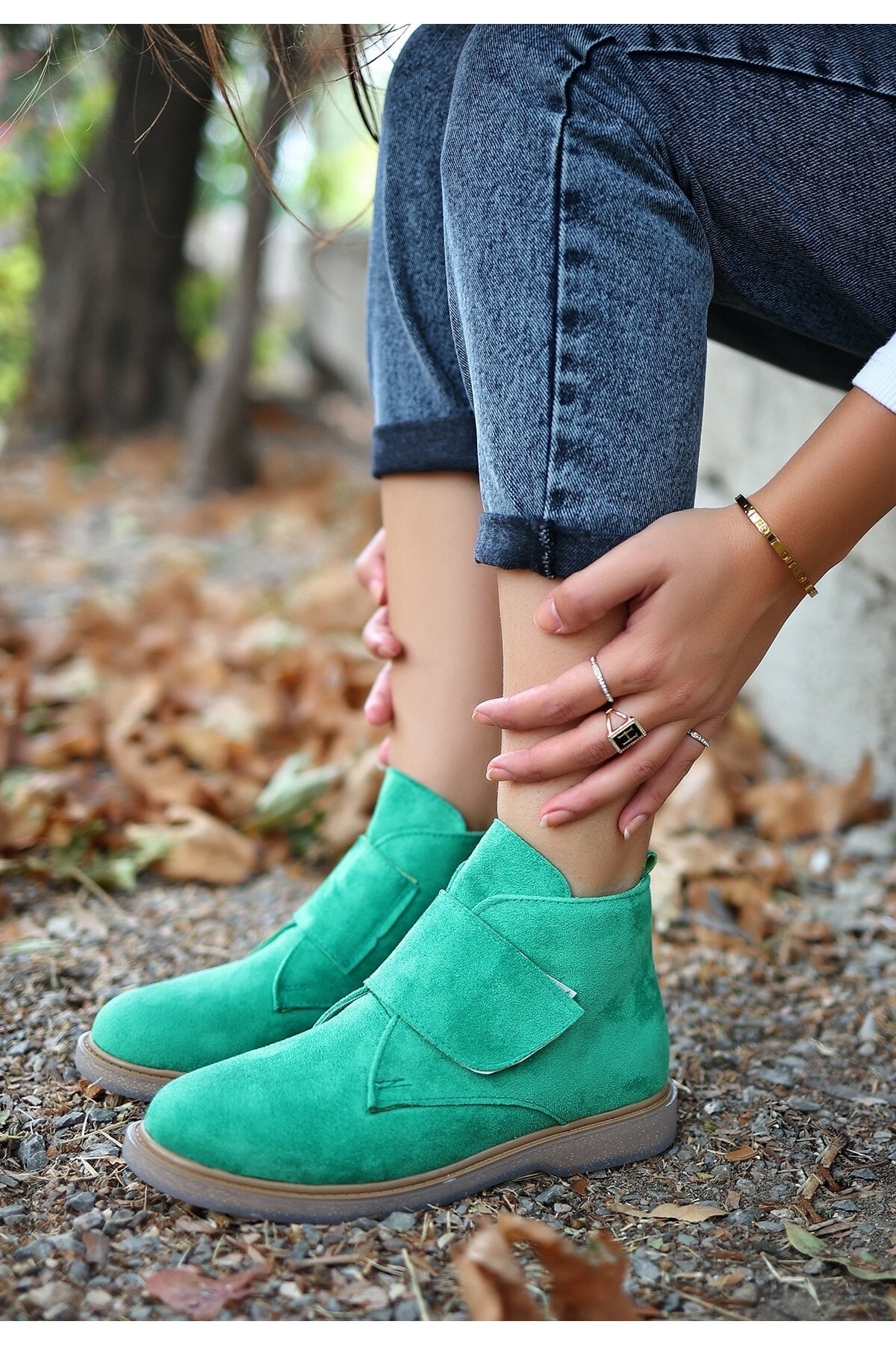 Zeon Yeşil Süet Bot