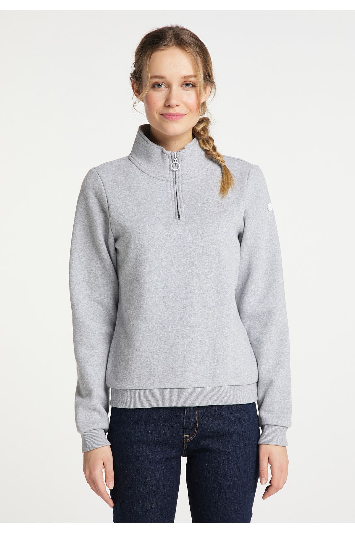 Dreimaster Sweatshirt Grau Regular Fit Fast ausverkauft EH8408