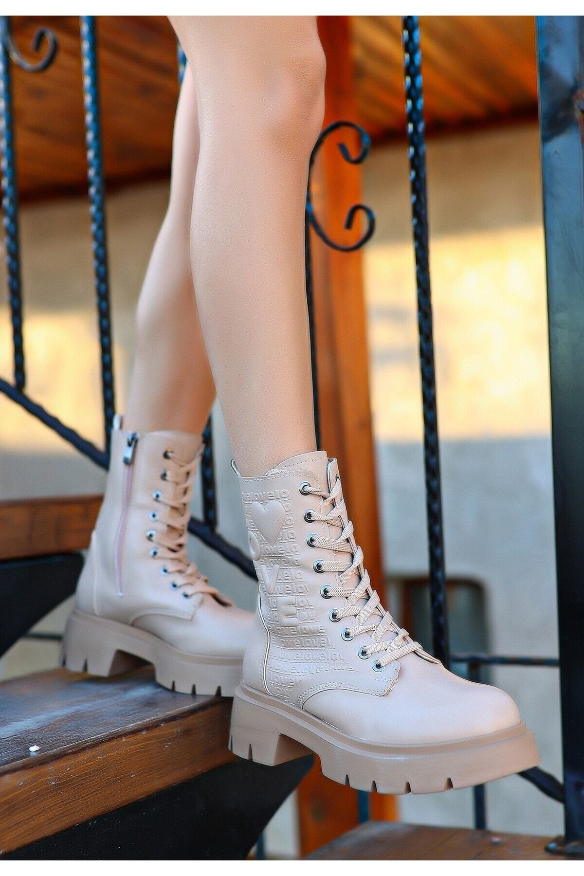 Kadın Nude / Ten Jtoy Nude Cilt Bağcıklı Bot