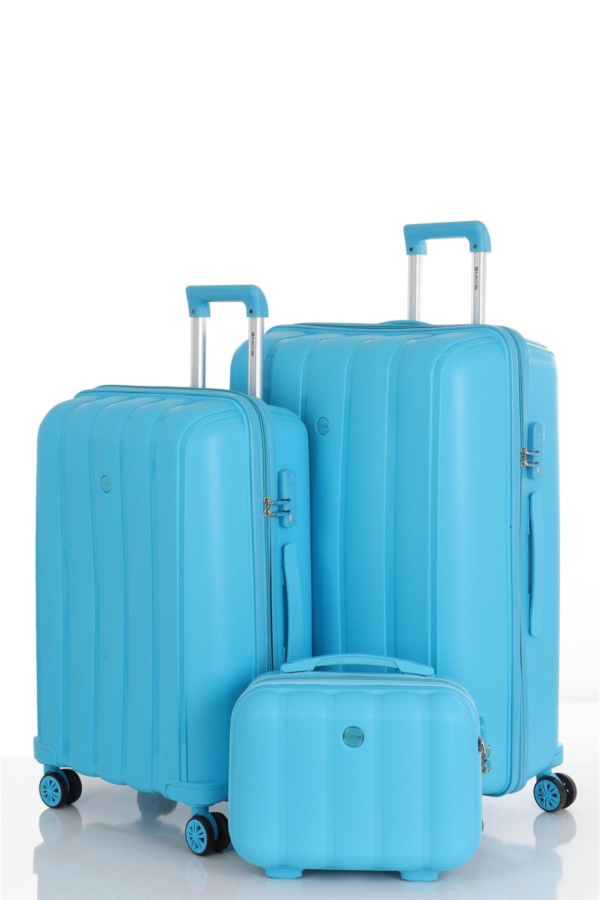 MÇS ست چمدان 3 تکه پلی پروپیلن بزرگ و متوسط ​​و آرایشی V305 S21YY1000078-SET
