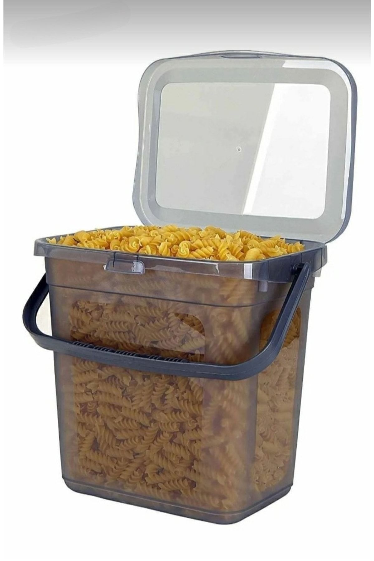 AHİR TİCARET-Mega Size 4-Piece Square Flour Pulses Container 6 Liters - 4 Pieces Flour Storage Container 3