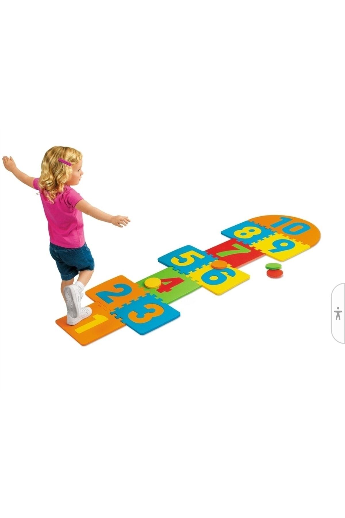 NEWSTORE HOME Kalın Sert - Kauçuk Eva Seksek Rakamlı Sayılı Oyun Halısı Oyun Karosu Yer Matı Eva Puzzle Minder