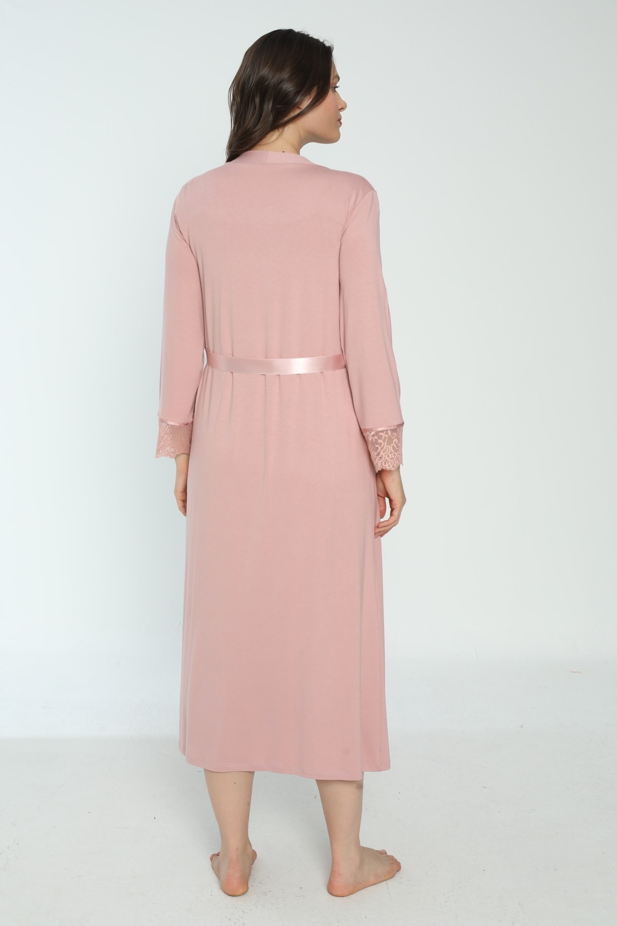 Miss Dünya Lissa Pudra Hamile Ve Lohusa Sabahlık Gecelik Takımı fotoğrafı 2 (önizleme)