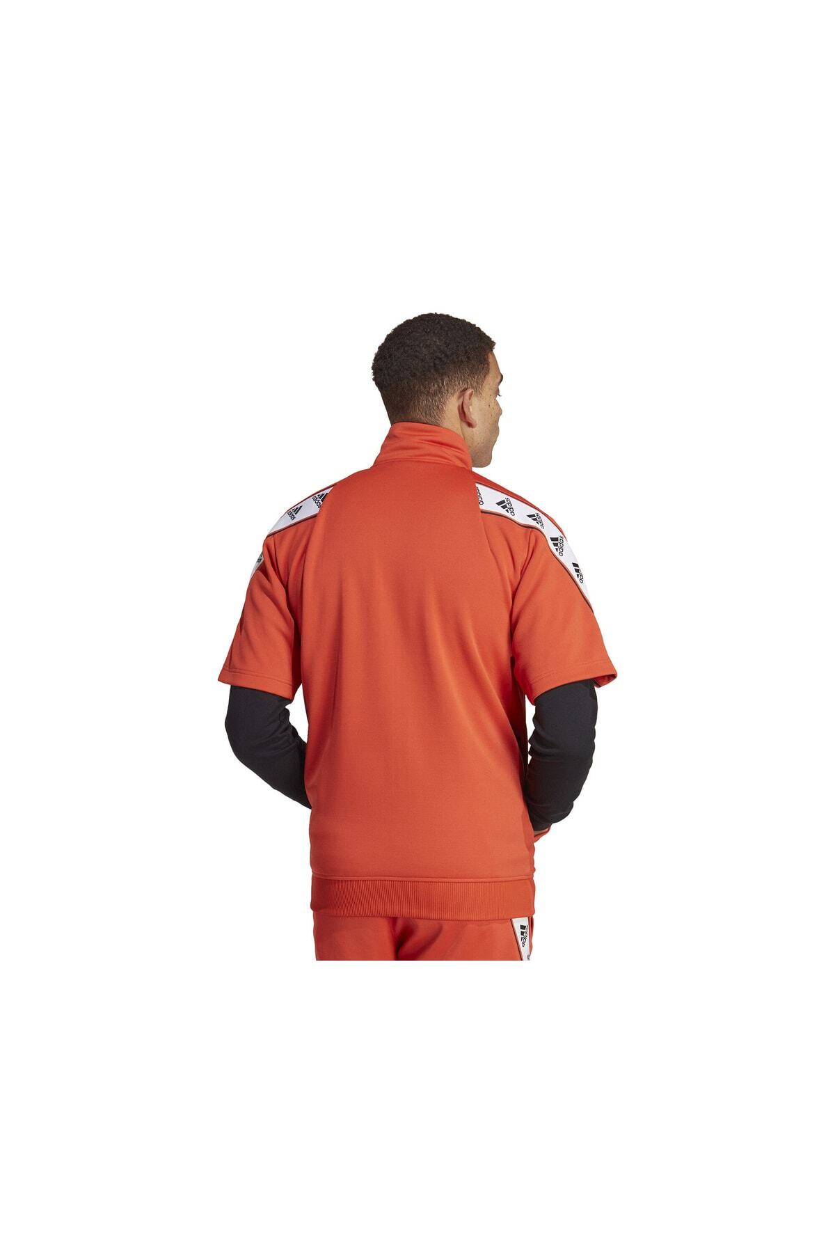 ژاکت اسپورت مردانه راسته  آستین کوتاه | آدیداس adidas TYC00796313826 - تصویر 2