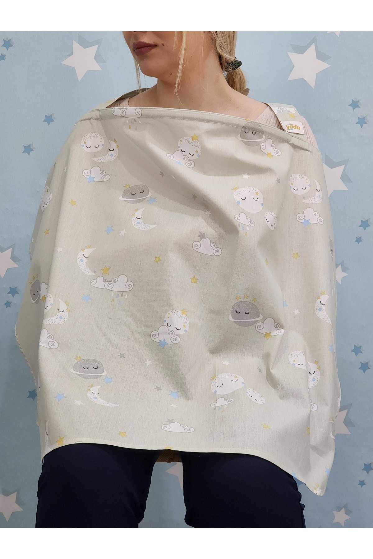 Yada Baby %100 Organik Pamuktan Poplin Emzirme Önlüğü (kumaşlarımız Sertifikalıdır)