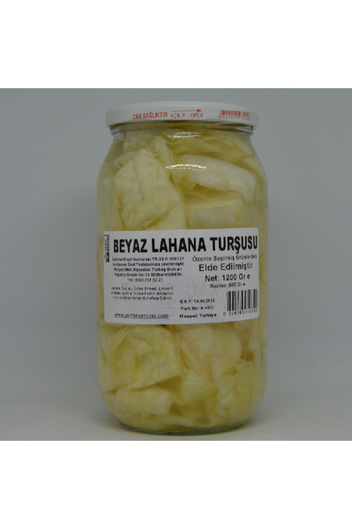 Yurtsever Özel Beyaz Lahana Turşusu 1200 Gr