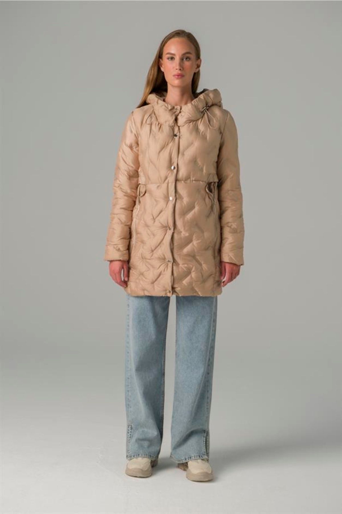 Olcay Winterjacke Beige Puffer